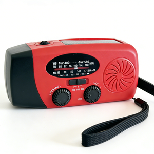 <span class=keywords><strong>Radio</strong></span> meteorológica portátil de emergencia solar con manivela AM/FM/NOAA, función de <span class=keywords><strong>internet</strong></span>, material plástico, color rojo - Product Image 3