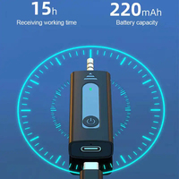 Microphone sans fil professionnel de vente chaude téléphone Bluetooth micro d'enregistrement de jeu avec support 3.5mm récepteur Lavalier revers