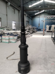 Smooth Bright Painting <strong>Lighting</strong> Fitting <strong>Street</strong> Black Ductile Pillar Post Black Painting <strong>Old</strong> Base Black Gray 4m EU - Product Image 4