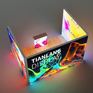 Kumaş arkadan aydınlatmalı ekran arka duvar 3x 3m ticaret gösterisi Lightbox - Product Image 3