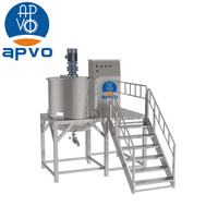 Mélangeur horizontal à grande vitesse de machine de mélangeur de liquide de poudre détergent liquide mélangeant le savon liquide faisant la machine