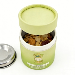 Caja de Cilindro de Papel Biodegradable Directo de Fábrica, Envase de Papel de Grado Alimenticio para Té, Café, Matcha y Frutos Secos - Product Image 4