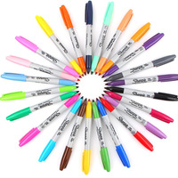 Marqueur Sharpie à base d'huile américain 30001, stylo à pointes obliques sans poussière pour atelier, pointe de pinceau oblique pour papier, plastique, effaçable à l'air