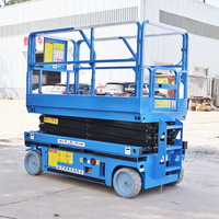 Plateforme de travail en hauteur et nacelle élévatrice électrique autopropulsée portable avec une hauteur de travail de 8 m, construction en acier à haute teneur en manganèse