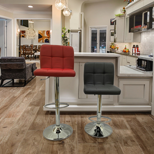 Bán buôn hiện đại PU Chrome Kim Loại Cơ Sở thanh phân chiều cao-điều chỉnh xoay tựa lưng thanh phân cho nhà bếp quán cà phê truy cập Phân - Product Image 2