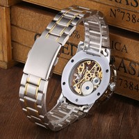 SEWOR 614 Herren Edelstahl Automatik-Mechanikuhr Leuchtend Gangreserve Wasserdicht Luxus Mode Freizeit Klassisch