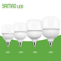Ampoules LED E27 220-240V en gros, modèles T80/T100/T120/T140, 18W/28W/38W/48W, tube LED avec alimentation CA