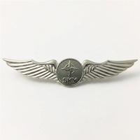 Broche de poitrine en métal pour uniforme d'aviateur, conception 3D, logo personnalisé d'usine, ailes d'avion, épingle de revers, badge autocollant d'impression aviation