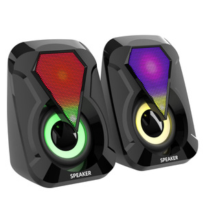 ลำโพงเกมมิ่ง 2.0 ขับเคลื่อนด้วย USB ไฟ LED สีสันสดใส สำหรับคอมพิวเตอร์ตั้งโต๊ะและแล็ปท็อป ระบบเสียงสเตอริโอ - Product Image 3