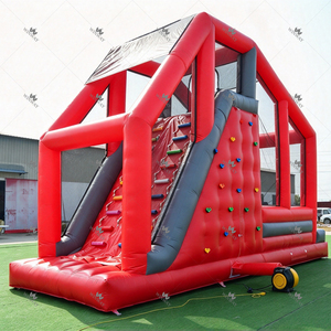 Tour d'escalade gonflable géante avec plateforme de saut libre, toboggan, <span class=keywords><strong>trampoline</strong></span>, parcours d'obstacles, jeu sportif pour enfants et adultes - Product Image 4
