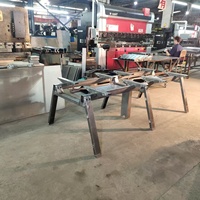 Structure de table de conférence de bureau, pieds métalliques robustes en forme de A, base de table multi-bermues pour plateau de table personnalisé