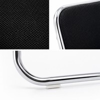 Chaise de formation et de conférence ergonomique empilable avec structure métallique pour bureaux et réunions, gain de place
