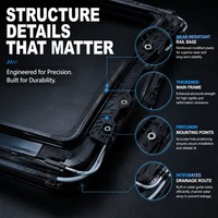 Ensemble de cadre de toit ouvrant panoramique standard OE compatible avec Tiguan L, cadre de remplacement avec système de câblage sur rail préinstallé
