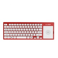 Keyboard Nirkabel 2.4G Baru dengan Touchpad Terintegrasi Desain Ergonomis Ultra Tipis Plug and Play untuk Penggunaan Desktop Laptop Tablet