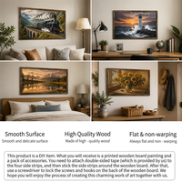 Harga Pabrik Poster Gantung Pernikahan Art Deco Buatan Tangan Kustom 30x40cm Dekorasi Rumah Kayu Matte Personalisasi