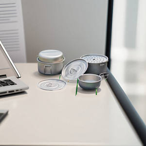 Pure Titanium Outdoor <b>Cookware</b> Set Foldable Lightweight Portable Saucepan Frying Pan For Picnics Camping - Product Image 1