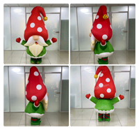 Costume gonflable de Noël de 2,2 m, Gnomes/ Tomte/ Nisse/ Kabouter/ Nain, pour décoration de Noël gonflable