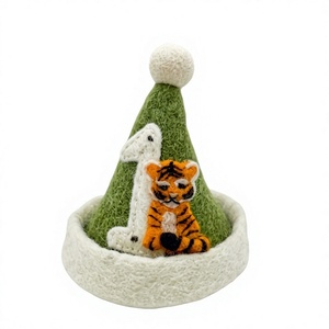 Handmade Eco-Friendly Nonwoven Felt Animal Party Hat <b>Christmas</b> <b>Tree</b> Decor <b>Wall</b> Hanging Traditional Indoor Decoration 100% - Product Image 2