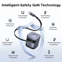 UGREEN 45W GaN Charger Kabel Charger Retractable UFCS PPS QC untuk iPhone 16 15Pro Samsung S25 iPad Macbook PD 3.0 Pengisi Daya Cepat