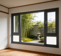 Ventana Abatible de Aleación de Aluminio 117 con Doble Acristalamiento Aislante Templado, Silenciosa, Eficiente Energéticamente, Ideal para Villas
