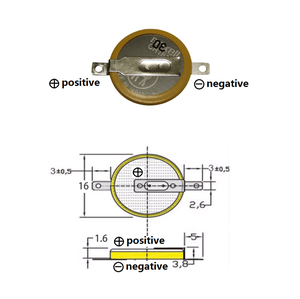<strong>CR1616</strong> 3V Button Cell Lithium <strong>Battery</strong> with Solder Tabs Pins for Nintendo GBA <strong>Battery</strong> Cell Coin for Gameboy Advance Game Card - Product Image 2