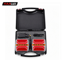 Kit d'éclairage LED magnétique sans fil pour remorque 12V 24V, feu arrière de camion, feu stop, clignotant, feu de signalisation, étanche pour remorquage