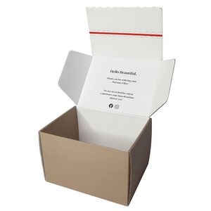 Tear Zipper Corrugated Mailer <strong>Box</strong> | Recyclable E-flute Shipping <strong>Box</strong> for Small Business Packaging - Product Image 2