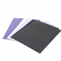 Feuilles de papier abrasif 230x280mm violet, noir, jaune pour la rénovation de meubles et le ponçage de plaques de plâtre