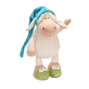 Juguete de peluche de oveja soñoliento al por mayor <span class=keywords><strong>y</strong></span> almohada de oveja de piel de <span class=keywords><strong>lobo</strong></span> regalo de cumpleaños con relleno de algodón PP sombrero muñeca de oveja - Product Image 1