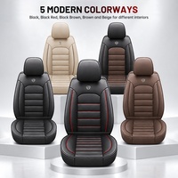 Housses de siège de voiture en similicuir intégral, universelles, 7 pièces, ensemble complet, protection de siège auto quatre saisons pour voitures 5 places