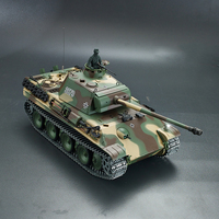 Tanque de Control Remoto Henglong 3879, Modelo de Carro Acorazado Alemán Panther G a Escala 1/16, Juguetes con Versión Mejorada de Metal 6.0, Puede Lanzar Objetos