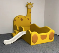 Furnitur Kamar Tidur Mewah Modern Tempat Tidur Berlapis Kain Lembut Ukuran King Tempat Tidur Anak Perempuan Motif Hewan