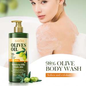 Shampooing et après-shampoing pour <span class=keywords><strong>cheveux</strong></span> à l'huile d'olive naturelle biologique à 98%, ensemble de soins capillaires nourrissant et réparateur, gel douche lissant - Product Image 6