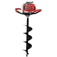 Tarière thermique VERTAK 63CC à essence, 2 temps, 2,5 kW, pour creuser des trous de poteaux, profondeur maximale 800 mm, pour clôtures et plantation
