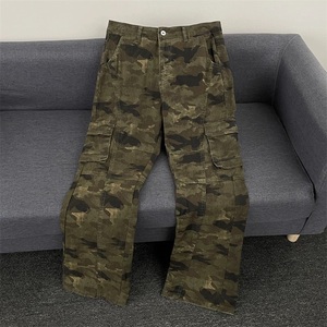 High Quality <b>Winter</b> Washed Breathable Wide Leg Baggy Straight Fit Hip Hop Camouflage Denim <b>Overalls</b> Men's - Product Image 4