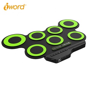 Rollo <span class=keywords><strong>de</strong></span> tambor Kit con altavoz pedales <span class=keywords><strong>de</strong></span> pie <span class=keywords><strong>baquetas</strong></span> y puerto USB para poder portátil plegable batería electrónica - Product Image 6