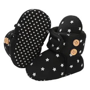 Baby Fleece Laarsjes Pasgeboren Warm Gezellig Winter Laarzen Sok Schoenen Baby Wieg Laarzen Met Antislip Onderkant Schoenen Voor Baby Boy