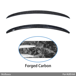 For A4/S4 B9 B9.5 S Style Real Forged Carbon Fiber Material <b>Rear</b> <b>Spoiler</b> Trunk Wing 2017-2024 - Product Image 2