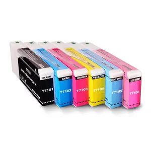 Supercolor 700 ML/PC T7101-T7106 Cartridge Tinta Kompatibel dengan Tinta Celup dan Chip untuk Epson D3000 Printer