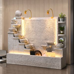 Fuente de interior y exterior Retro Patio Jardín Hogar Villa Decoración Fuente grande Cascada Fuentes de hormigón Regalo de inauguración de la casa - Product Image 5