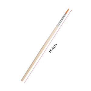 Petit pinceau à manche en bois pour enfants, rond et plat, pour peinture acrylique et aquarelle, matériel artistique - Product Image 3