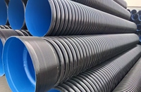 Tuyau de drainage ondulé à double paroi en PEHD, durable, écologique, transparent, léger, DN 600 800, grand diamètre, culvert CE