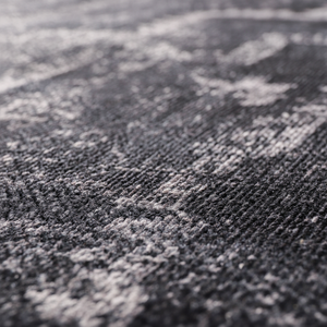 Alfombra Moderna Vintage con Medallón Netline, Alfombra Lavable a Máquina en Negro Desgastado para Sala de Estar, Alfombras para el Hogar Depot RW1007 - Product Image 1