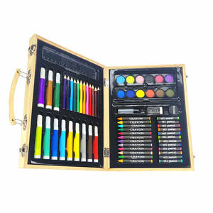 ชุดดินสอสีไม้ 68 ชิ้น พร้อมพู่กันสีน้ำ และชุดอุปกรณ์วาดภาพระบายสี ของขวัญเครื่องเขียนสำหรับเด็ก - Product Image 3