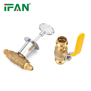 Vanne à gaz IFAN de haute qualité, <span class=keywords><strong>raccord</strong></span> à sertir, flexibilité, utilisation de l'eau, filetage 1/2 - 1 pouce, vanne à gaz en cuivre - Product Image 2