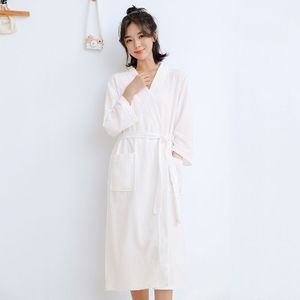 Peignoir d'été unisexe du fabricant, couleur unie, vêtements d'intérieur, taille élastique pour plus <span class=keywords><strong>de</strong></span> confort, idéal printemps-automne - Product Image 5