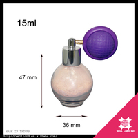 Atomiseur à pompe en verre transparent Well Lord Inc. PB063_AE1 15ml 30ml pour parfum et poudre, avec marquage à chaud, qualité certifiée