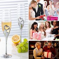 Verres à Champagne en Cristal Vintage de 200 ml, Personnalisés pour Fêtes, Style Rétro Coloré