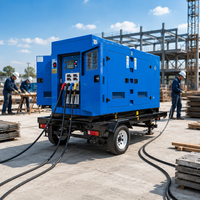 Groupe électrogène portable 500A 400A 4 postes de soudage 4 poteaux de soudage MMA, machine à souder à l'arc, moteur diesel Weichai OEM