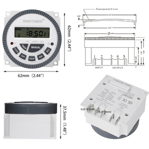 Tm619s 5-Pin lập trình hẹn giờ 7 ngày thứ hai mô-đun hẹn giờ 1 giây khoảng thời gian, 28 ON/OFF, 10/16/30A tải, 220V/230VAC hoặc 24/12VDC - Product Image 4